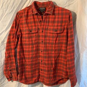Filson Scout Shirt Long Sleeve Large Red Olive